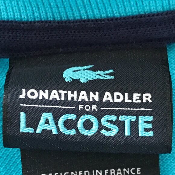 Lacoste Jonathan Adler Performance Polo Shirt Men 8 US 3XL Blue Athleisure Golf - Picture 3 of 12